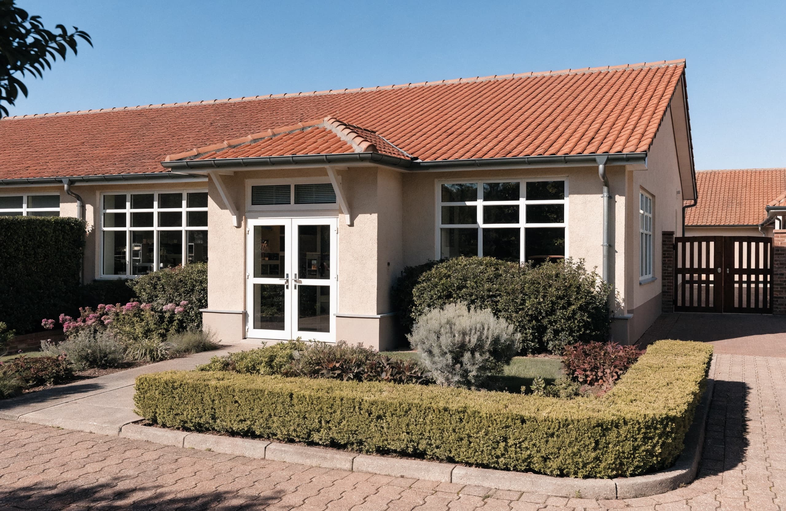 The Home's welcoming exterior